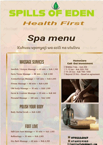 SPA menu